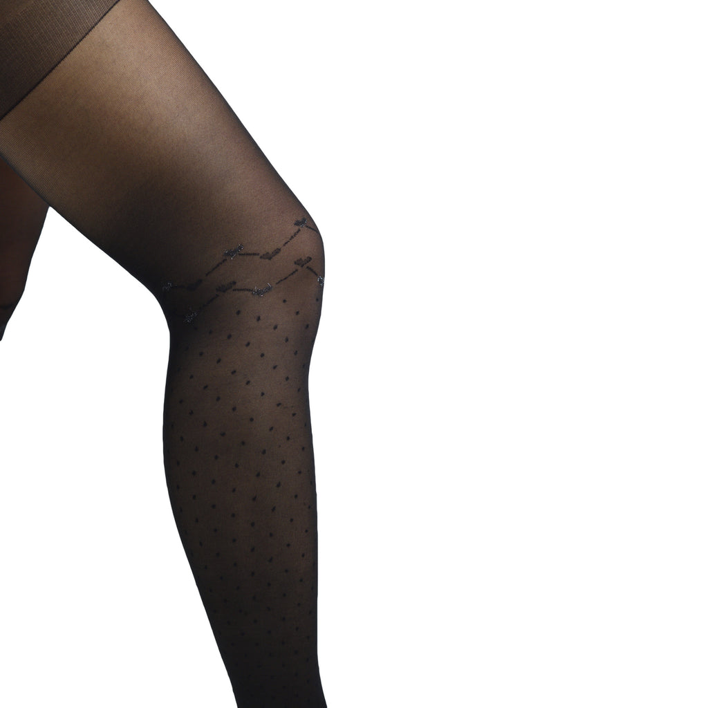 Fashion Tights/ Polka dot patterned opaques
